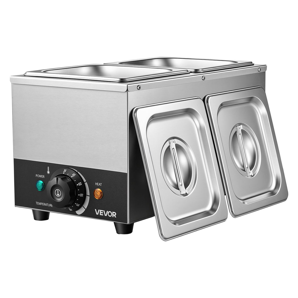 Chocolate Melting Machine, 2 Tanks 4 kg Choc Commercial Melter, 800W High Power, Water Bath Heating System, Stainless Steel Body, 30℃ to 85℃ Temp Range, Chocolate Warmer for Cheese Milk