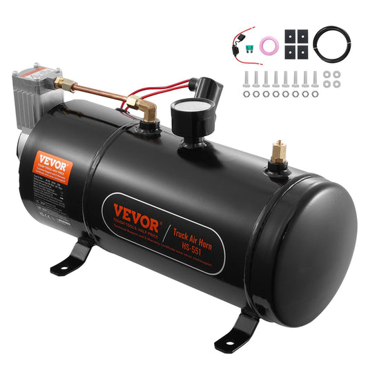 VEVOR 12V Air Compressor with Tank 0.8 Gallon/3 L, Train Horn Air Compressor, 120