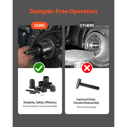 Wheel Bearing Press Kit, 23 PCS FWD Bearing Puller Tools, for Front Wheel Drive Bearing Removal and Installation, Wheel 
