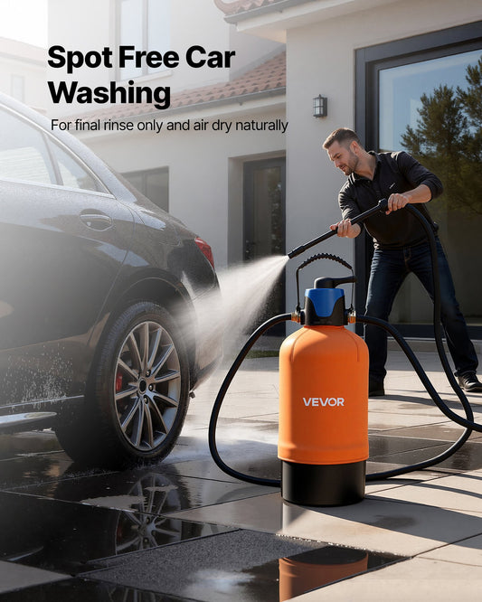 Deionized Water System for Car Wash, Spotless Car Wash Water System with 10L DI Resin, Bypass Valve & TDS Meter, Spot-Free Deionized Water Filter for Cars RVs Motorcycles Windows