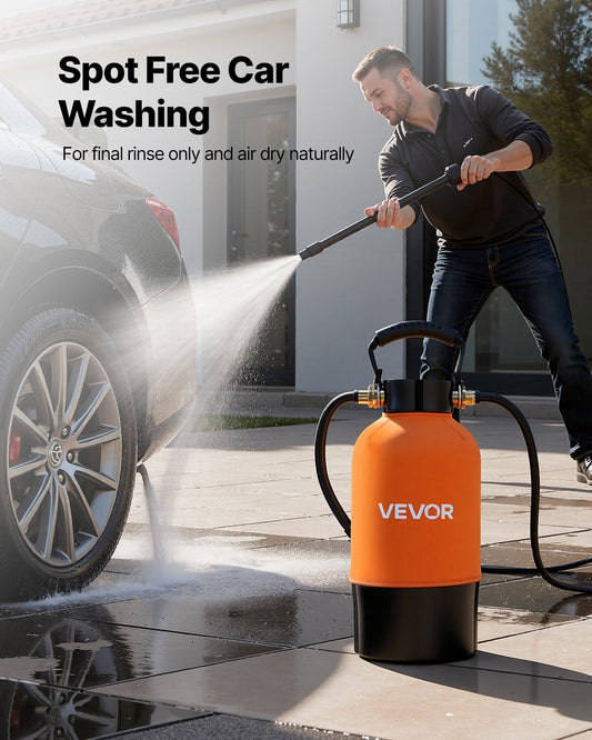 Deionized Water System for Car Wash, Spotless Car Wash Water System with 5L DI Resin & TDS Meter, Spot-Free Deionized Water Filter for Cars RVs Motorcycles Windows