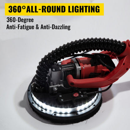 Vevor Drywall Sander Electric Drywall Sander 750W Foldable Wall Sander LED Strip