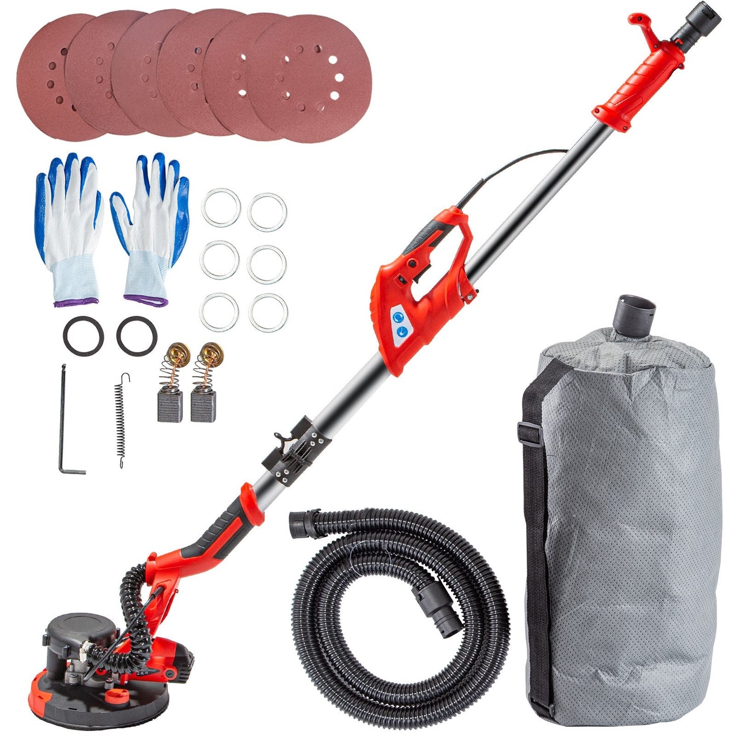Electric Drywall Sander 750W, Variable Speed 800-1750 RPM, 1.4-1.7m Handle