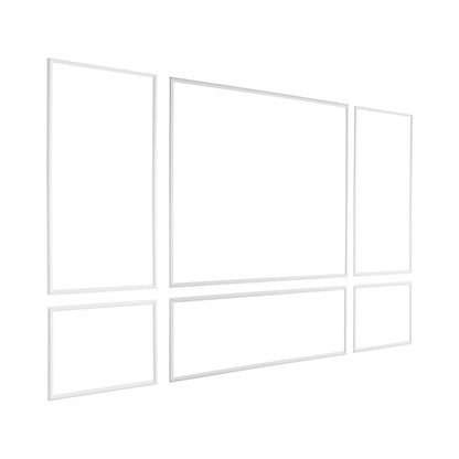 Wall Molding 3 Pack, Wainscoting Panels Kit, Lightweight Paintable Polystyrene, Easy to Install Accent Wall Trim for Interior Décor Living Room, Bedroom, Home, White (79x160 + 79x61 cm)