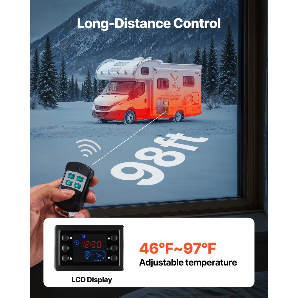 Diesel Heater Portable Diesel Air Heater 8KW DC 12V/24V All in One 5 L