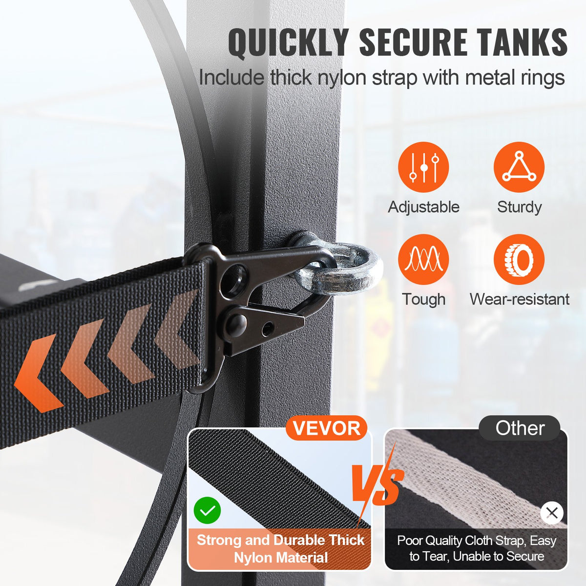 VEVOR Refrigerant Tank Rack, with 3 x 30lbs and Other 3 Small Bottle Tanks, Cylinder