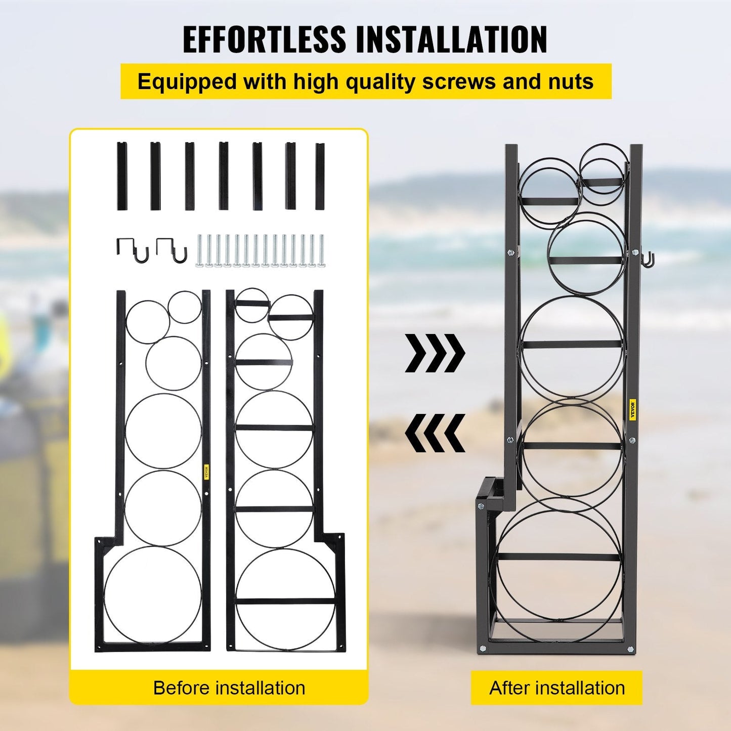 Refrigerant Cylinder Rack with 1x22.7kg, 2x13.6kg & 3 Small Bottles, Carbon Steel