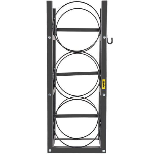 VEVOR Refrigerant Tank Rack Cylinder Tank Rack w/ 3*30lb for Gas Oxygen Nitrogen