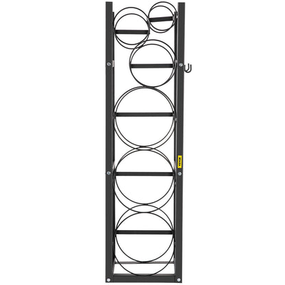 Refrigerant Cylinder Rack with 3 Large and 3 Small Bottle Holders, Carbon Steel