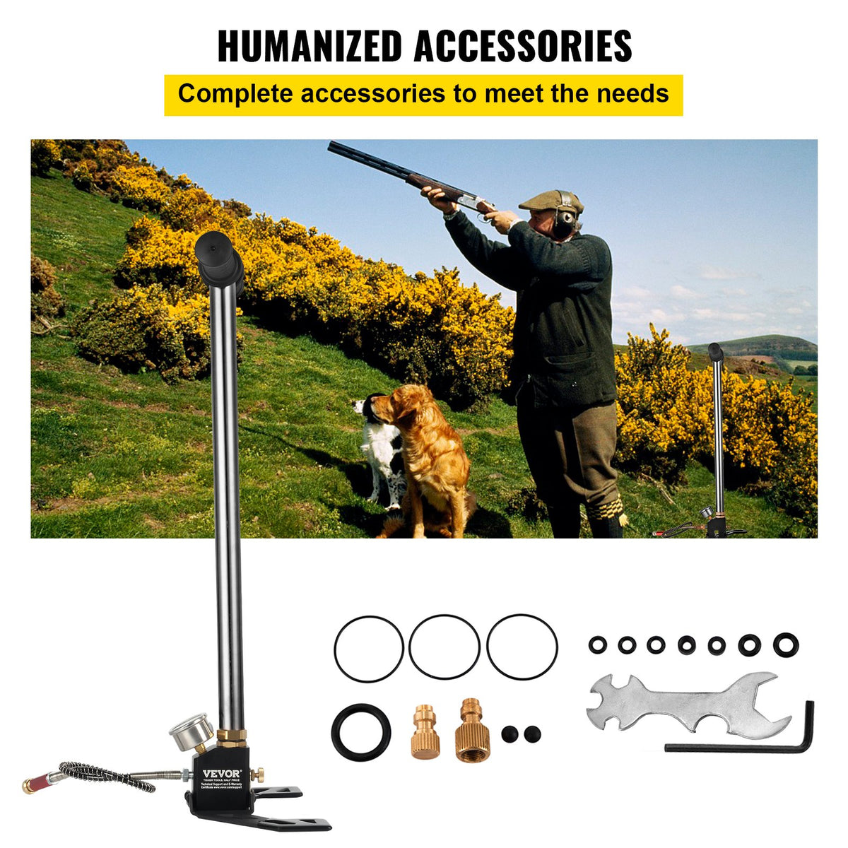 VEVOR High Pressure Hand Pump 3 Stage up to 4500 psi PCP Pump Safe and Convenient
