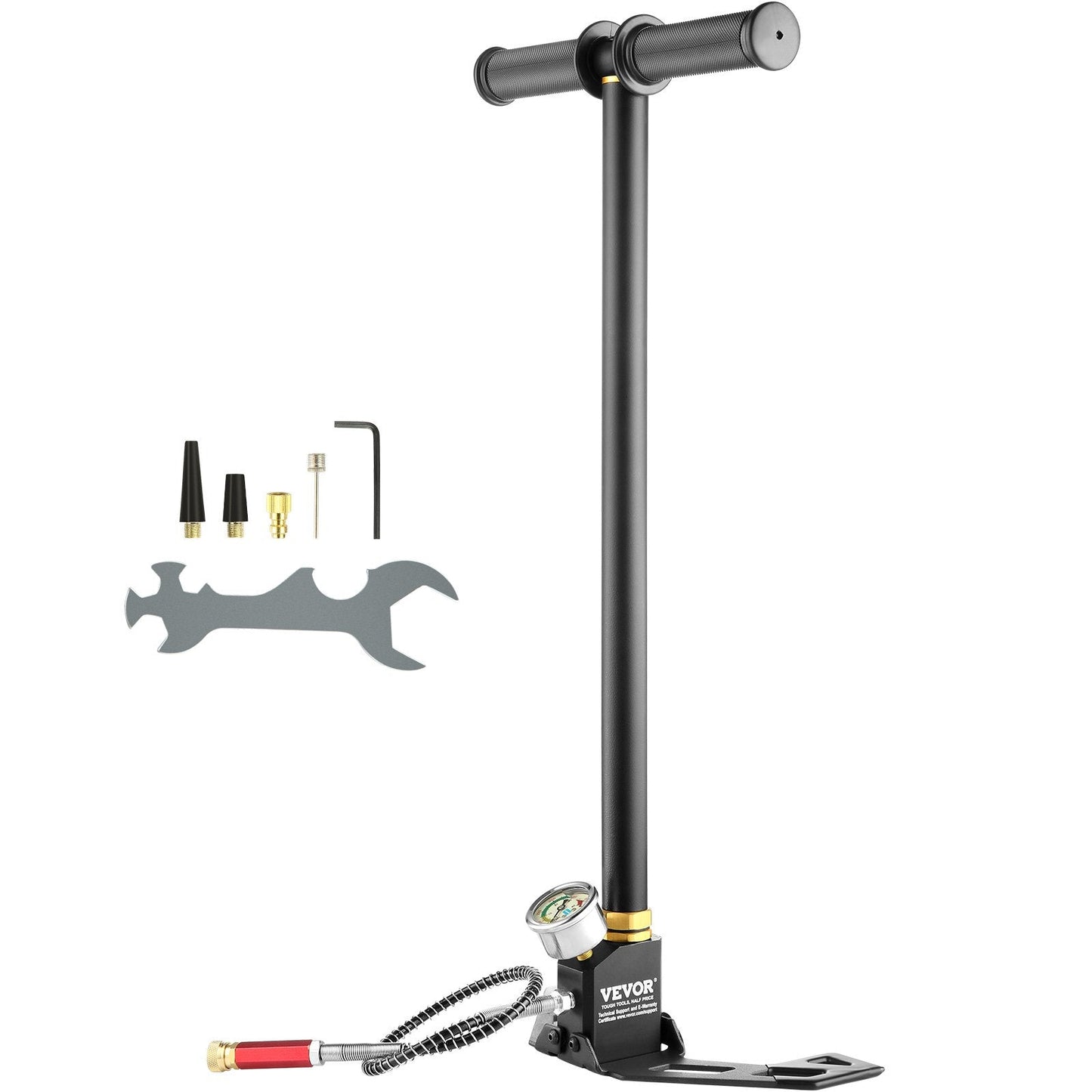 High-Pressure PCP Hand Pump, 3-Stage, 30 Mpa, 4500 PSI for Airguns & Paintball
