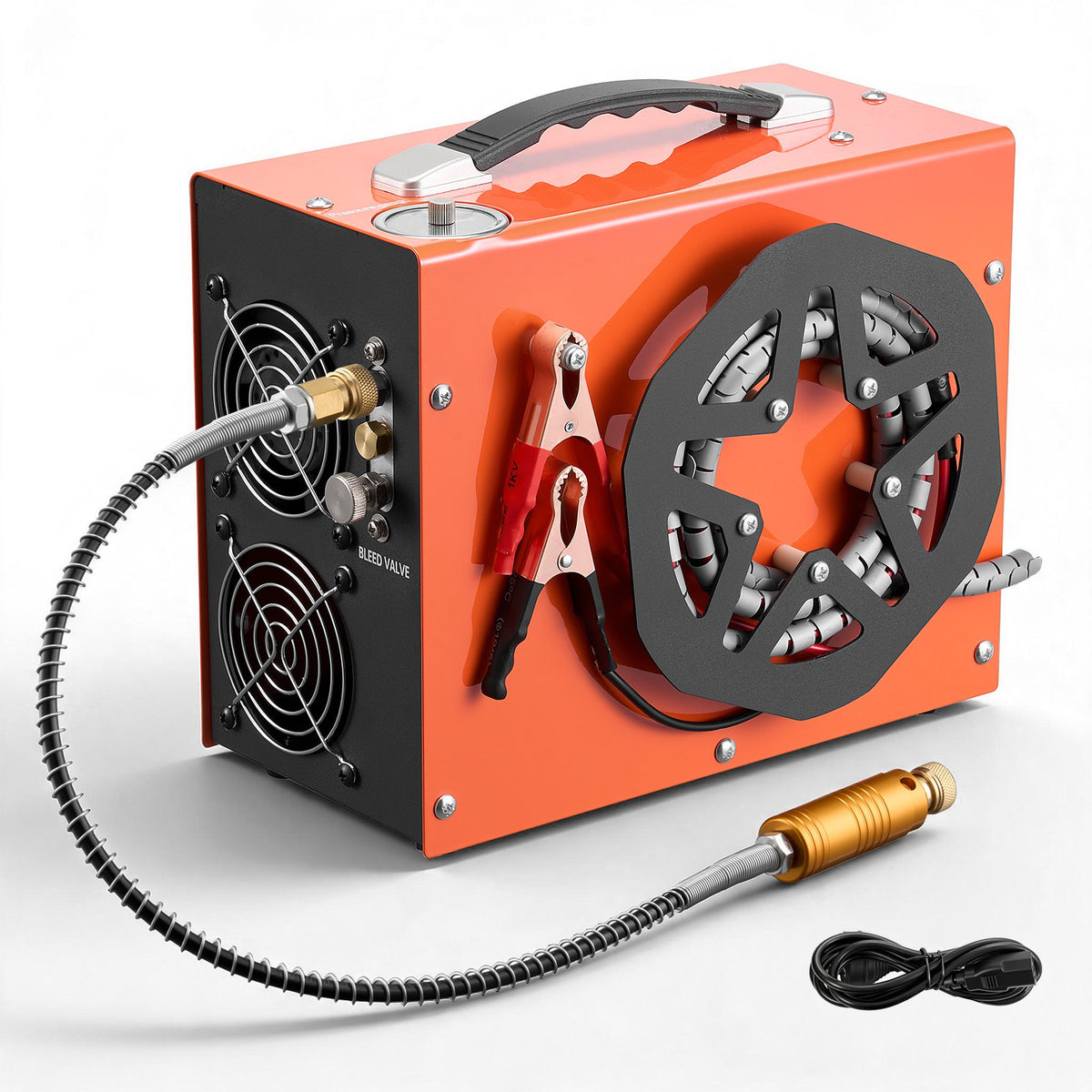 PCP Air Compressor 4500PSI PCP Airgun Compressor & Built-in Converter, Auto Stop 350W DC12V/AC230V Portable Paintball Tank Compressors for Air Rifle, Scuba Diving Bottle