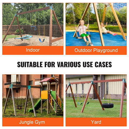 VEVOR A-Frame Middle Swing Set Brackets, Heavy Duty Carbon Steel Swing Set Hardware