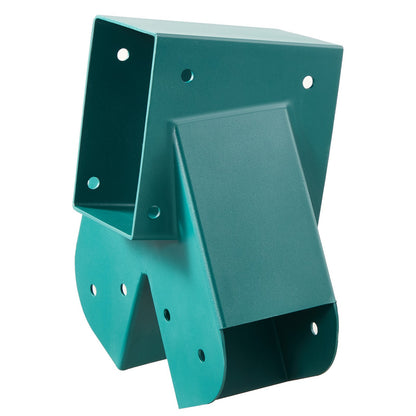Swing Set Brackets, Heavy-Duty A-frame Set Hardware, with 2 A-Frame Swing Brackets & 4 Hangers, Sturdy for Playground Backyard Park Equipment Mounting Parts Outdoor, Hardware Included, Green