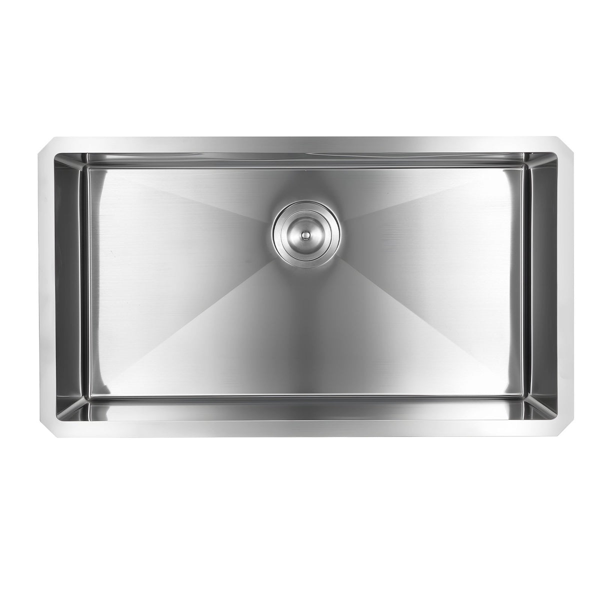 81 cm Kitchen Undermount Single Bowl Sinks, Stainless Steel Drop-In Farmhouse Basin with Accessories, Household Dishwasher Sinks for RV, Prep Kitchen, Laundry Room, Bar
