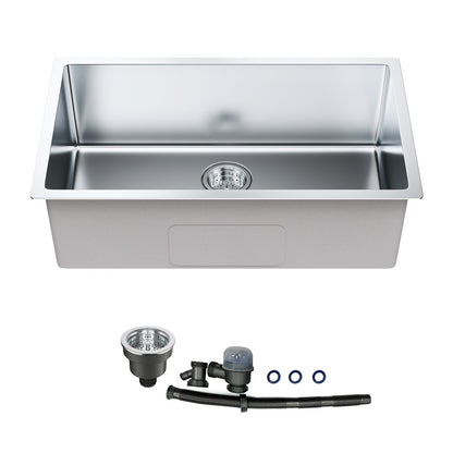 VEVOR Kitchen Sink, 304 Stainless Steel Drop-In Sinks, Undermount Single Bowl Basin