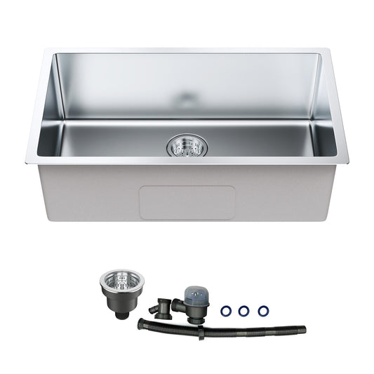 VEVOR Kitchen Sink, 304 Stainless Steel Drop-In Sinks, Undermount Single Bowl Basin