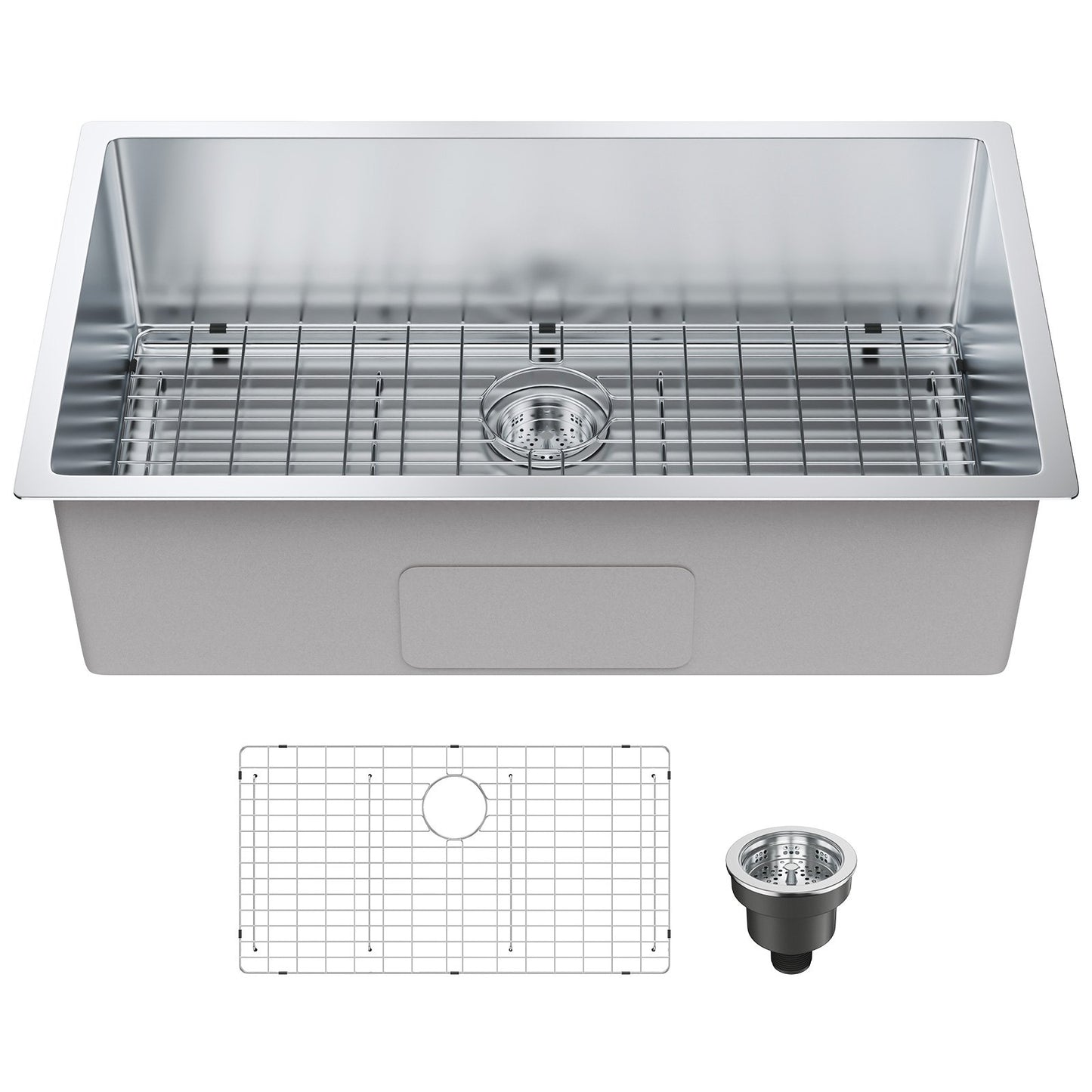 VEVOR Kitchen Sink, 304 Stainless Steel Drop-In Sinks, Undermount Single Bowl Basin