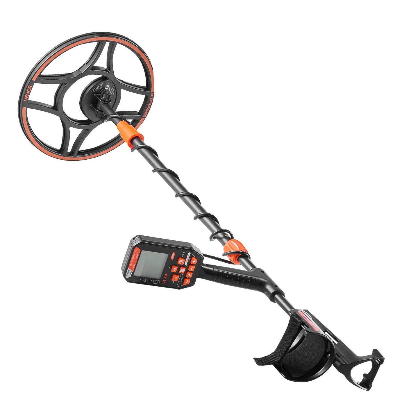 Waterproof Metal Detector, 304.8 mm, Professional High Accuracy Gold Detector for Adults, with Display, Wireless Headphones, 7 Modes, Adjustable Length, for Detecting Gold Treasure Hunting, IP68