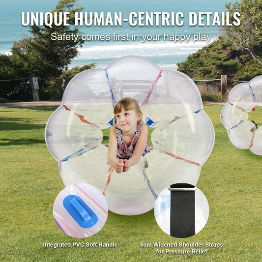 Inflatable 1.2M Sumo Zorb Balls for Kids & Teens, 2-Pack Bumper Bubble Toys