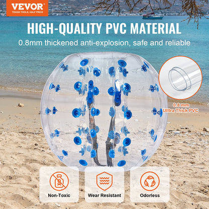 VEVOR Inflatable Bumper Ball 1-Pack, 4FT/1.2M Body Sumo Zorb Balls for Teen & Adult,