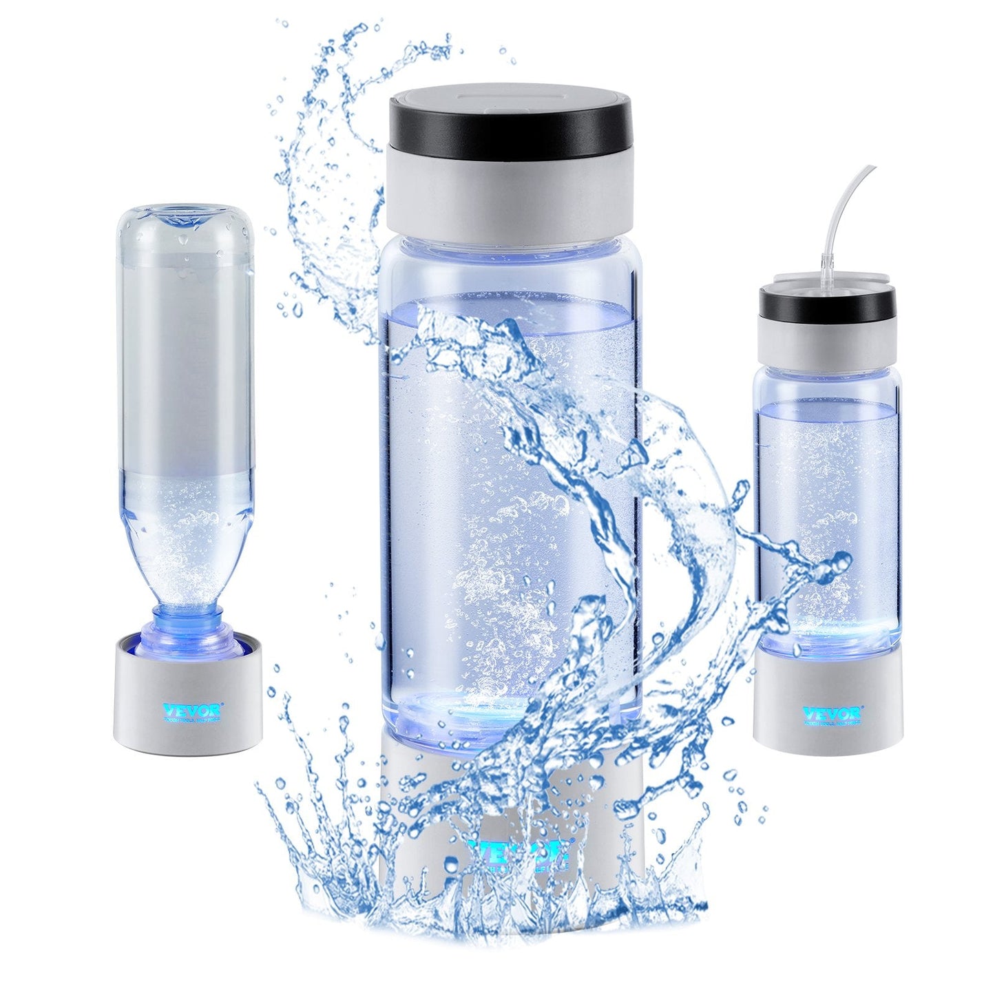 Portable Hydrogen Water Bottle Generator, 380ml, SPE Tech, Self-Cleaning, 0.47kg