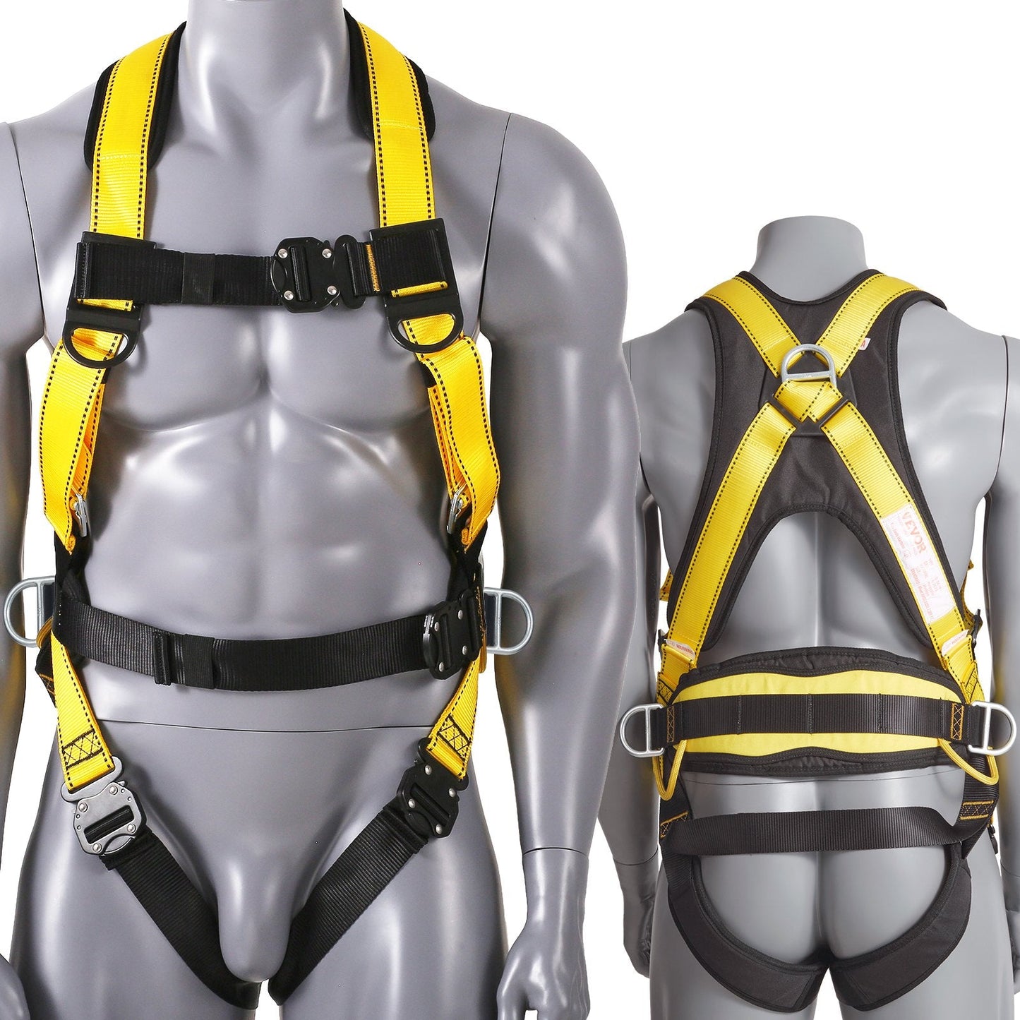 Full Body Safety Harness with Padding & Quick Connect Buckles (M)