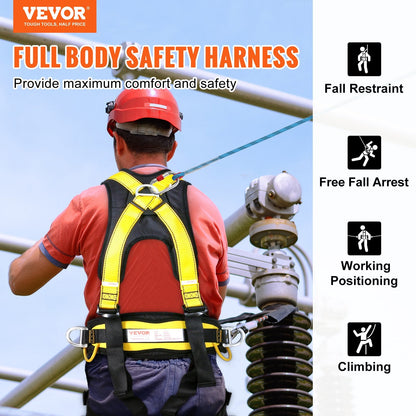 Universal Full Body Safety Harness with Padding, 154 kg Capacity, Quick Connect