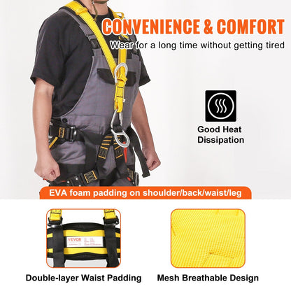 Universal Full Body Safety Harness with Padding, 154 kg Capacity, Quick Connect