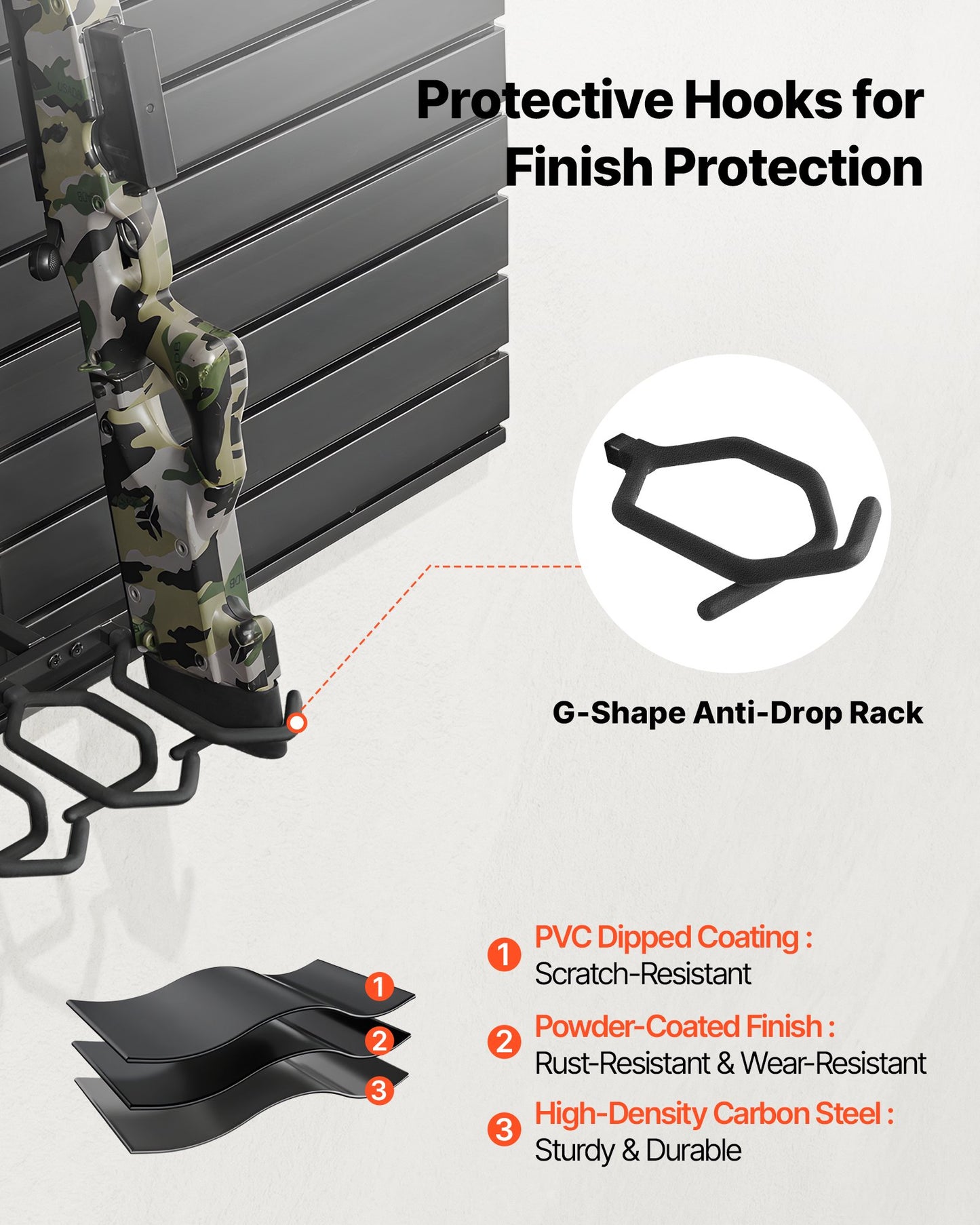 Gun Rack, Wall Mount, Heavy-Duty Steel Tactical Rifle Carbine Shotgun Handgun Storage Rack, Securely Holds up to 6 Rifles and 6 Pistols, Modular Firearms Gun Wall Gear Accessories Organizer