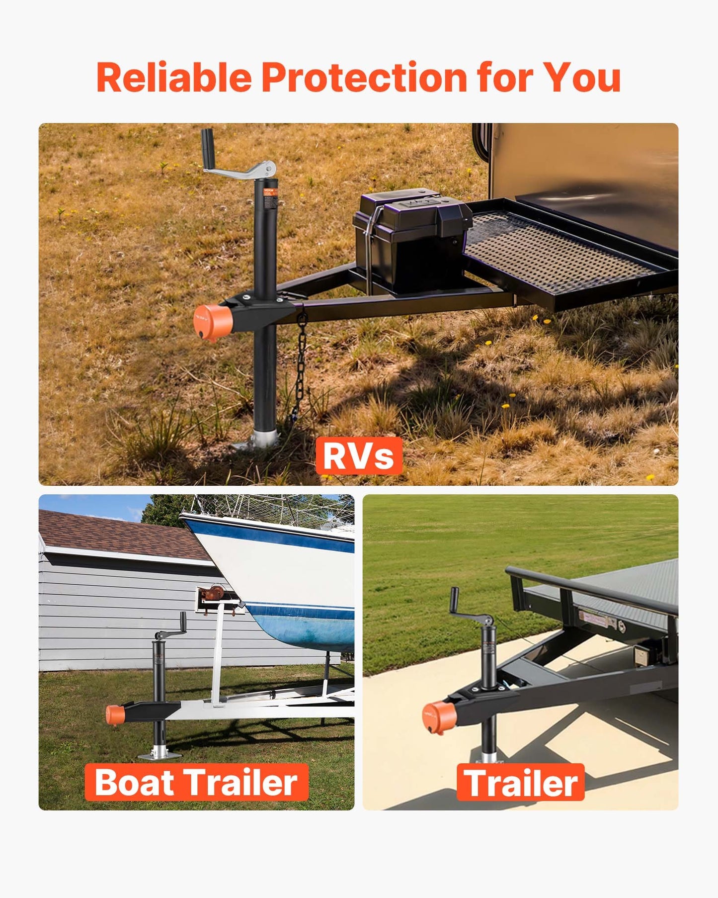 Trailer Lock, Fits 47.5, 50.6 & 58.6 mm Straight Tongue Ball Couplers, Heavy Duty Hitch Lock with 4 Keys Secures Security Chains, Anti-Theft RV Trailer Locks for RV, Trailer, Boat