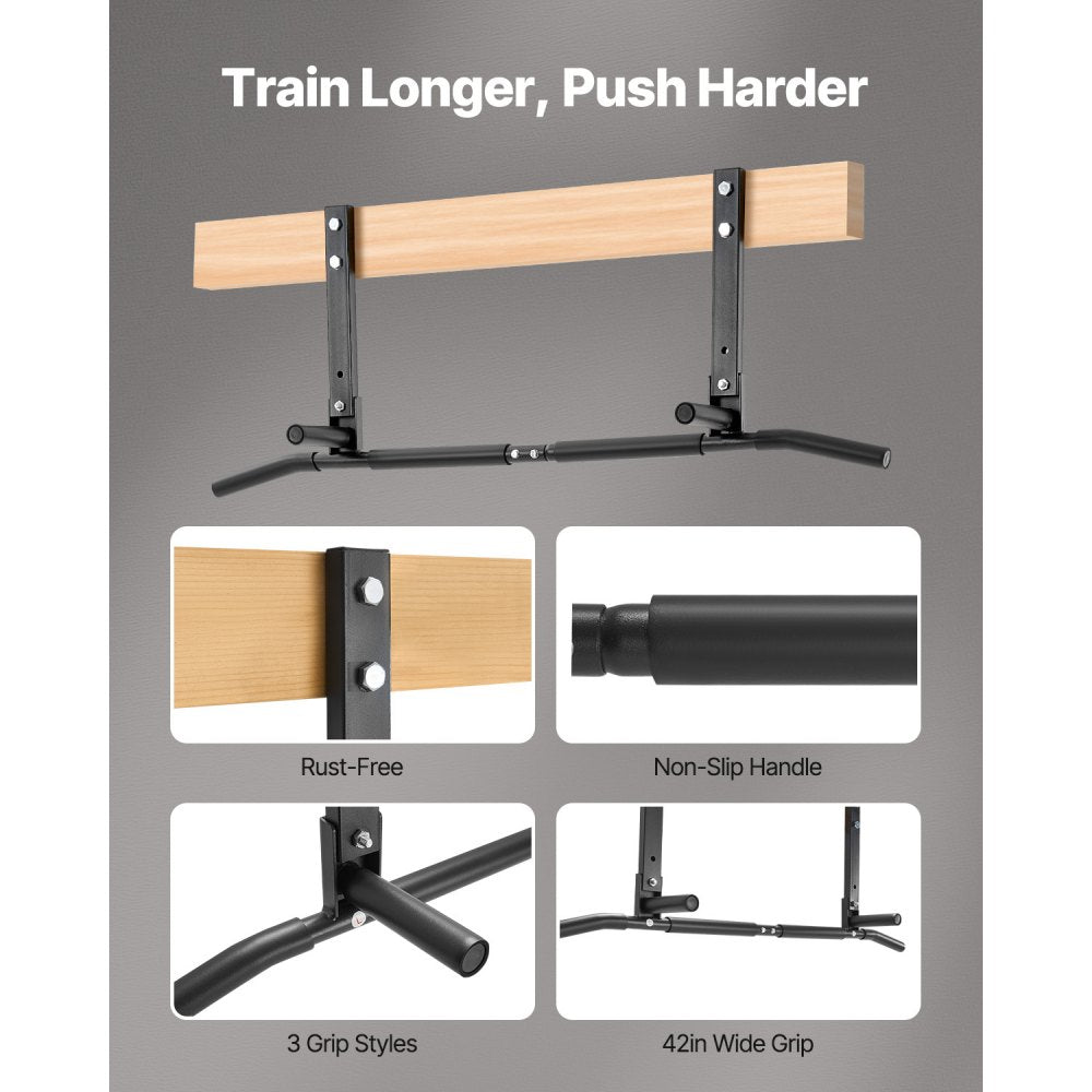 VEVOR Joist Mount Pull Up Bar Ceiling Mounted Chin Up Bar Heavy Duty Home Gym