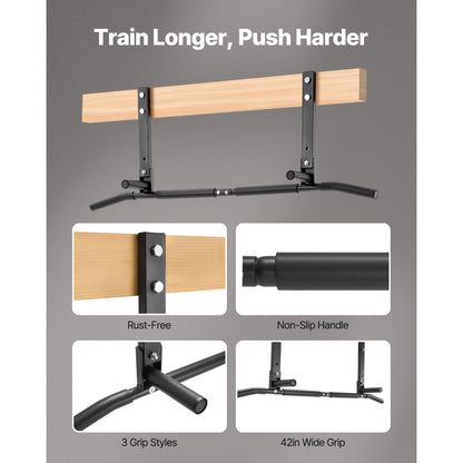 VEVOR Joist Mount Pull Up Bar Ceiling Mounted Chin Up Bar Heavy Duty Home Gym