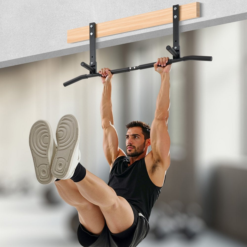 VEVOR Joist Mount Pull Up Bar Ceiling Mounted Chin Up Bar Heavy Duty Home Gym