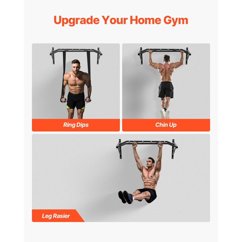 VEVOR Pull Up Bar Multi-Grip Wall Mounted Chin Up Bars Heavy Duty Home Gym