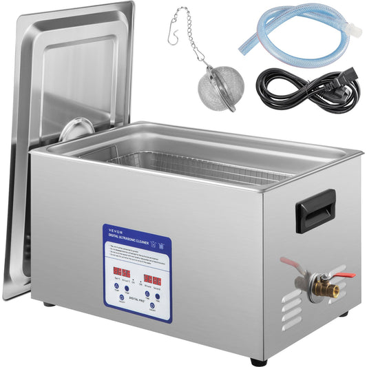 VEVOR Digital Ultrasonic Cleaner 30L Ultrasonic Cleaning Machine 40kHz Sonic Cleaner