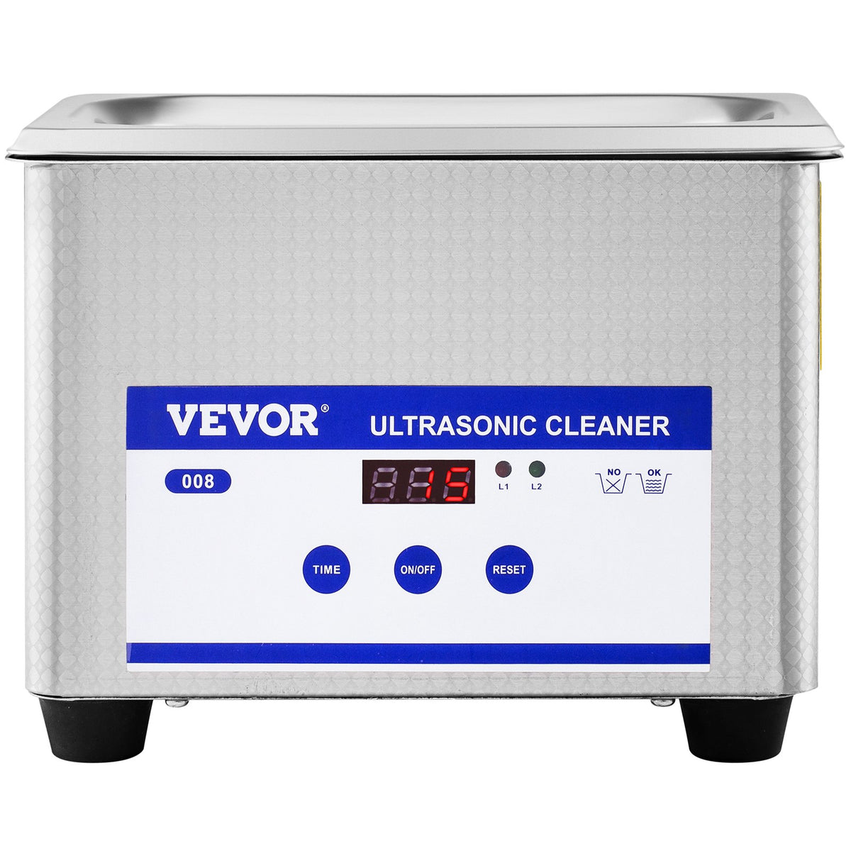 0.8L Professional Ultrasonic Cleaner 304 Stainless Steel Digital Lab Ultrasonic Cleaner with Timer for Jewelry Watch Glasses Circuit Board Dentures Small Parts Dental Instrument (0.8L)