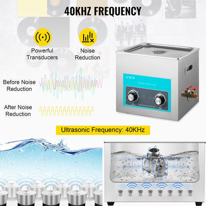 Vevor Ultrasonic Jewelry Cleaner with Heater Timer for Cleaning Eyeglass Rings Dentures