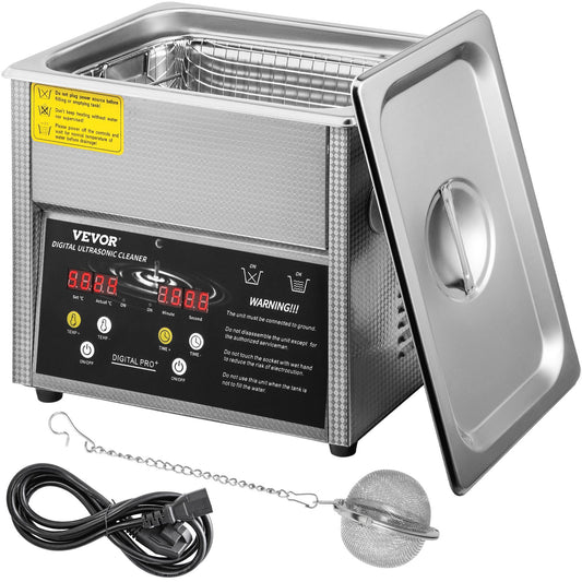 VEVOR Digital Ultrasonic Cleaner 3L Ultrasonic Cleaning Machine 220V 50kHz Sonic