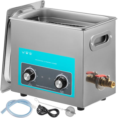 6.5L Ultrasonic Cleaner with Heater & Timer for Jewelry & Instrument Care