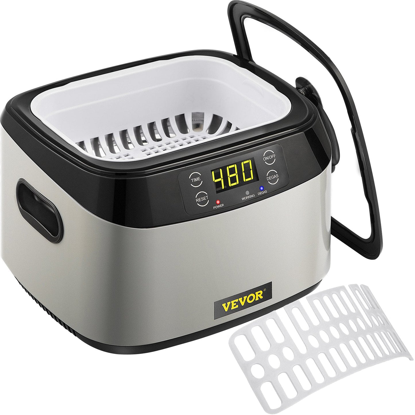 1.2L Ultrasonic Jewelry Cleaner, 40kHz, 70W, Touch Control, Multi-use