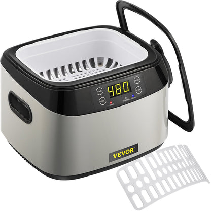 1.2L Ultrasonic Jewelry Cleaner, 40kHz, 70W, Touch Control, Multi-use