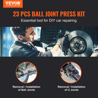 VEVOR Ball Joint Press Kit, 23 pcsTool Kit, C-press Ball joint Remove and Install