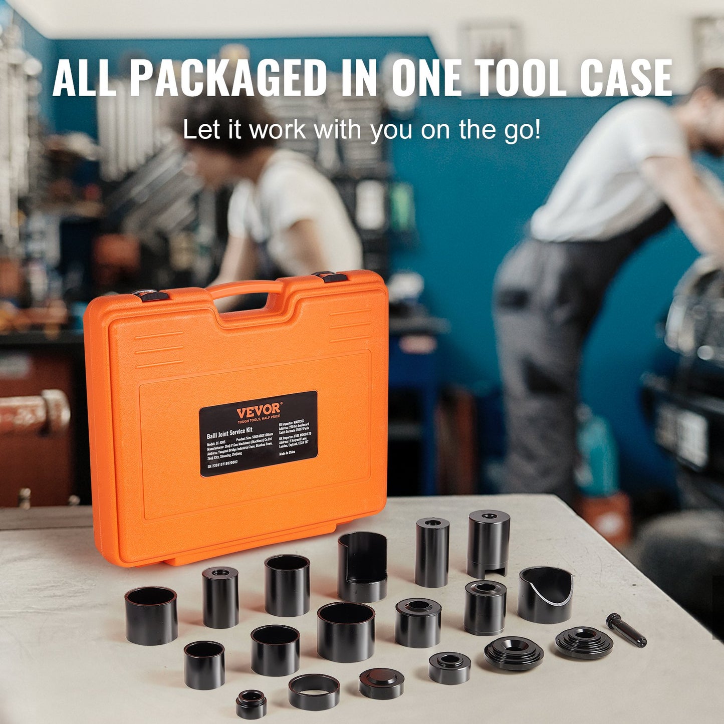 VEVOR Ball Joint Press Kit, 21 pcs Tool Kit, C-press Ball joint Remove and Install
