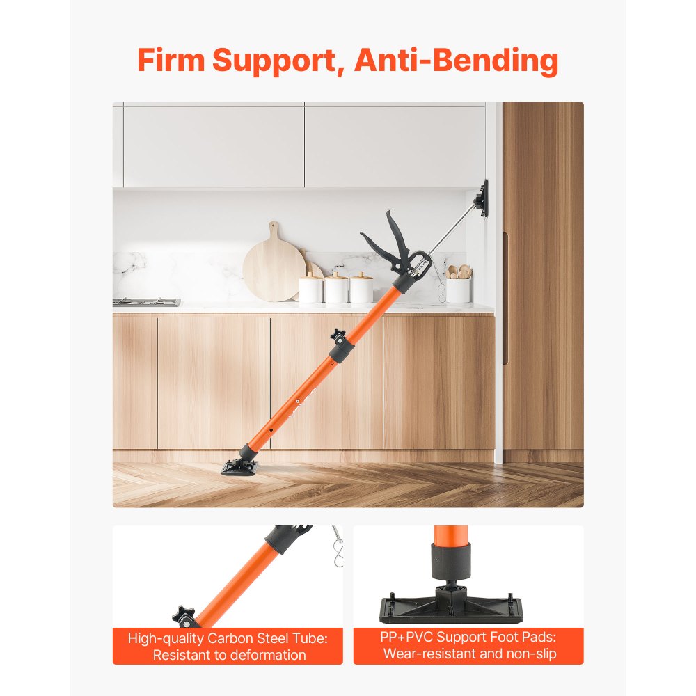 Cabinet Jack Support Pole, 2-Pack, 54-155 cm Steel Telescopic Quick Support Rod, Adjustable 3rd Hand System up to 70 kg 