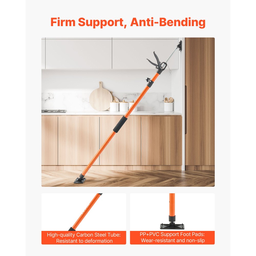 Cabinet Jack Support Pole, 2-Pack, 116-290 cm Steel Telescopic Quick Support Rod, Adjustable 3rd Hand System up to 70 kg