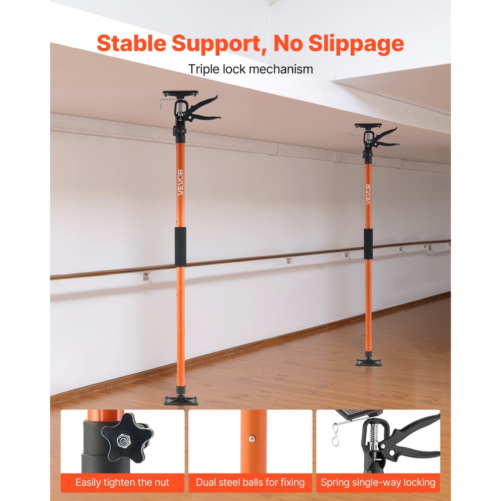 8Pcs Cabinet Jack Support Pole 116-290 cm Telescopic Quick Support Rod