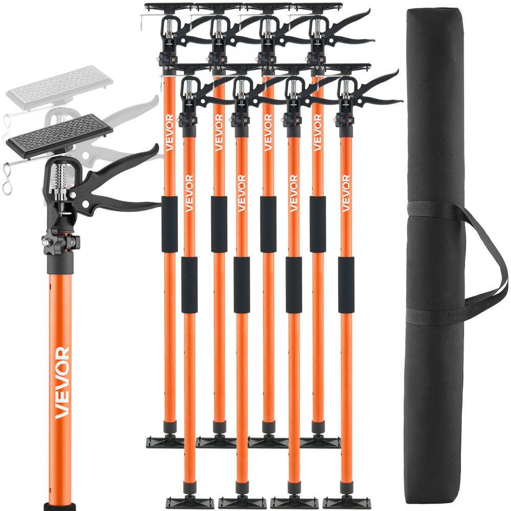 8Pcs Cabinet Jack Support Pole 116-290 cm Telescopic Quick Support Rod