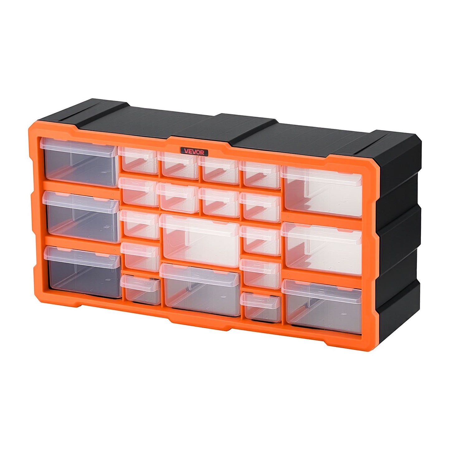 22-Drawer Storage Organizer, Plastic, Drawer Storage Cabinet for Garage Organization, Stackable Small Parts Organizer, Wall-Mounted Toolbox, for Hardware, Beads, Screws, Crafts, Building Bricks