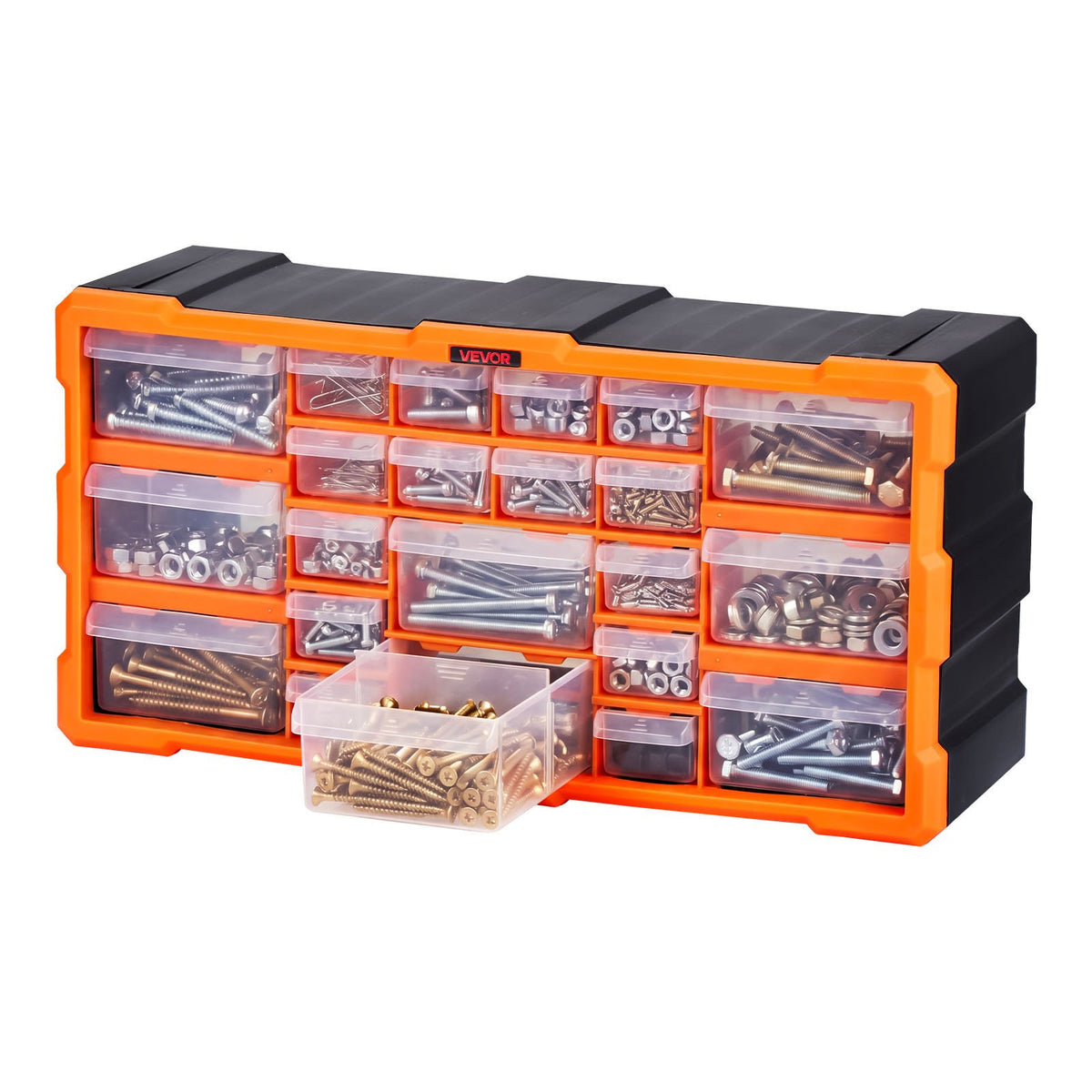 22-Drawer Storage Organizer, Plastic, Drawer Storage Cabinet for Garage Organization, Stackable Small Parts Organizer, Wall-Mounted Toolbox, for Hardware, Beads, Screws, Crafts, Building Bricks